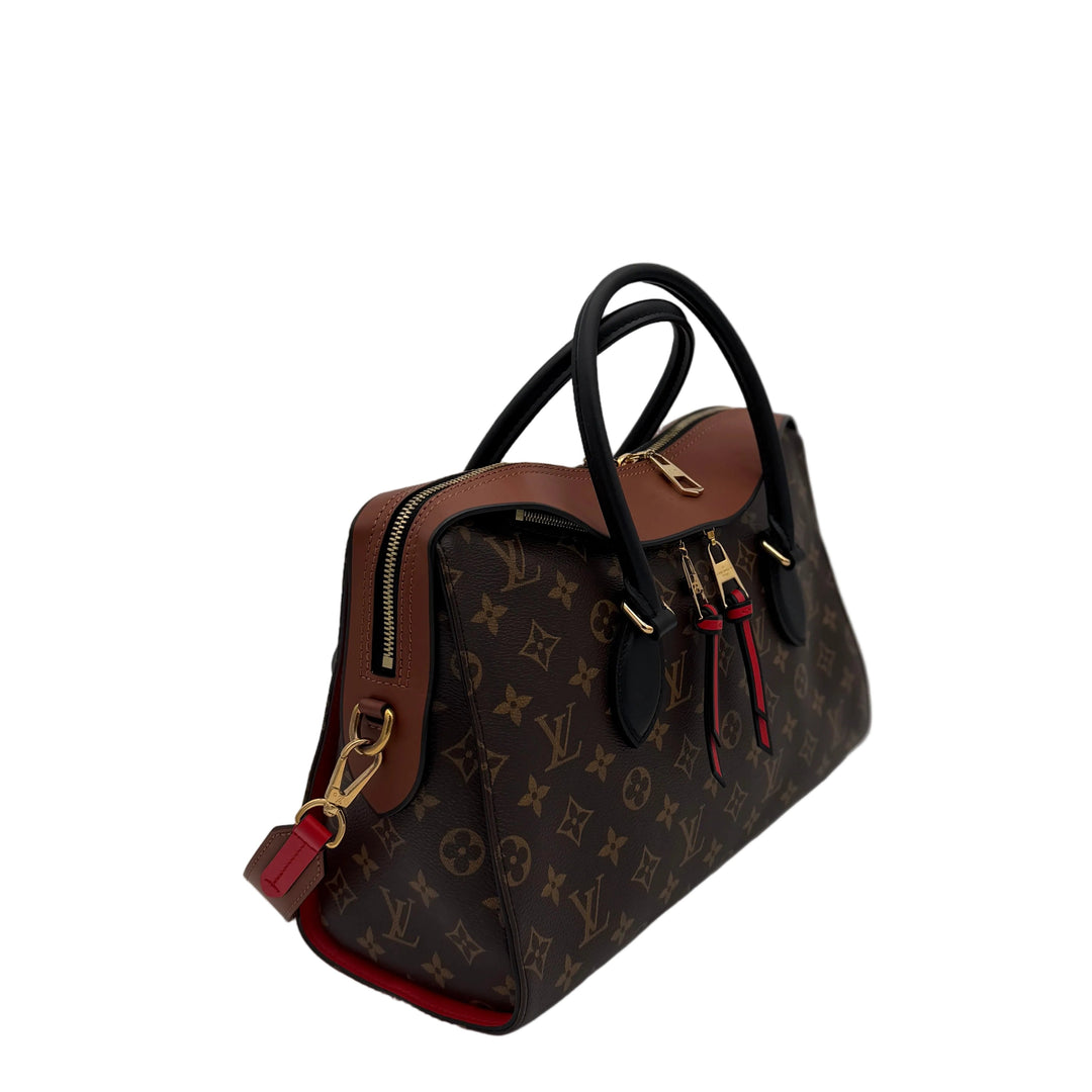 Louis Vuitton Tuileries Besace Monogram Caramel rot schwarz