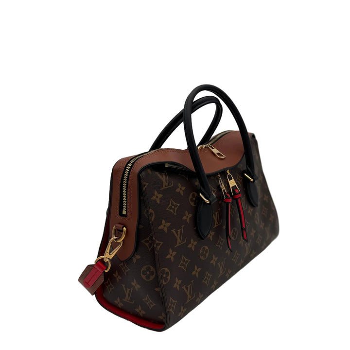Louis Vuitton Tuileries Besace Monogram Caramel rot schwarz