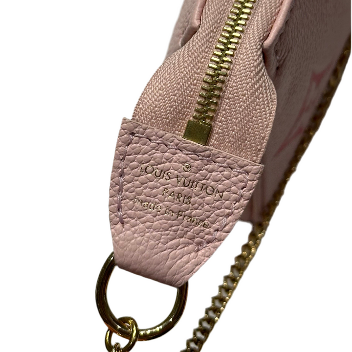 Louis Vuitton Pochette Accesoire Leder Rosa Pink Hardware Gold