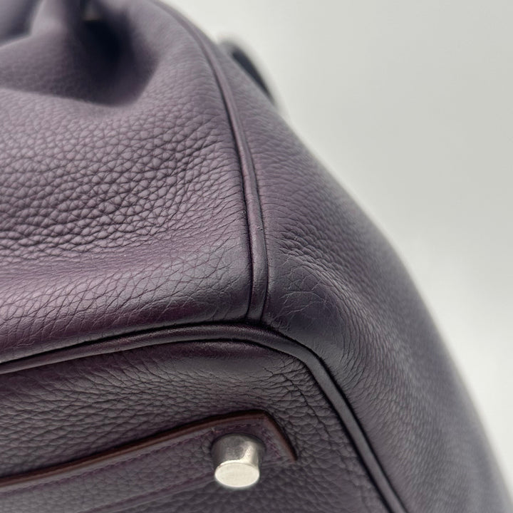 Hermes Tasche Birkin 35 Togo Leder Raisin Hardware  Palladium