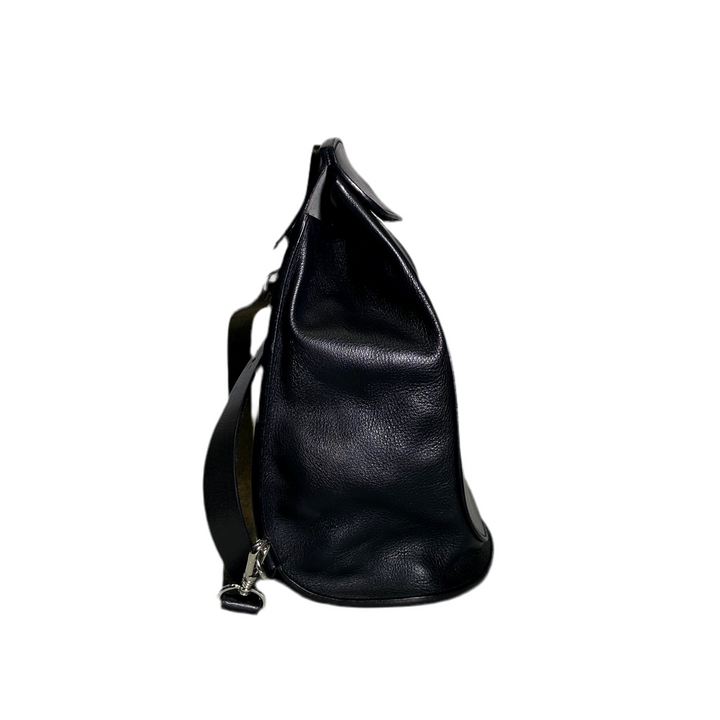 Hermes Rucksack PM Sacocher Box Leder Schwarz Hardware Palladium