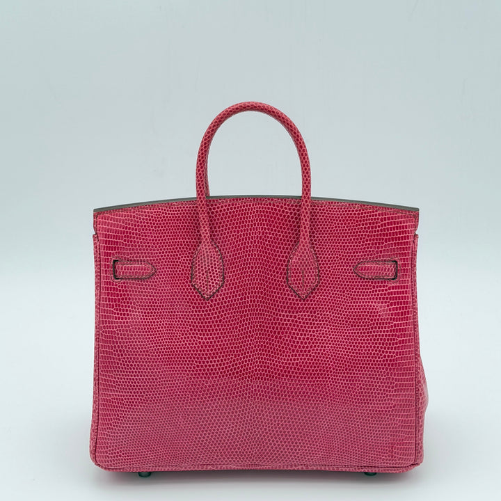 Hermes Birkin 25 Varanus Niloticus Rose Extreme Hardware Palladium K=2007