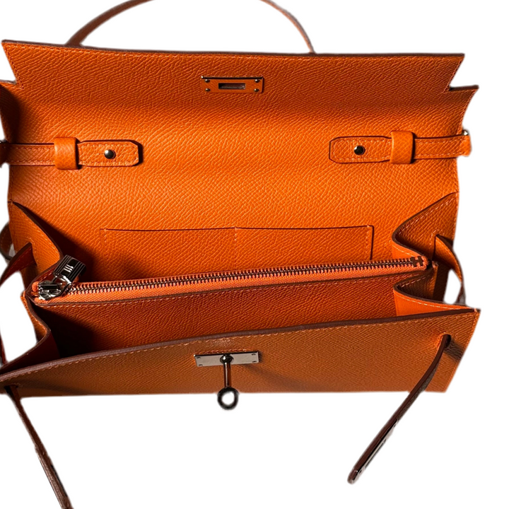 Hermes Kelly to go Epsom Leder Orange Farbcode 93 Hardware Palladium
