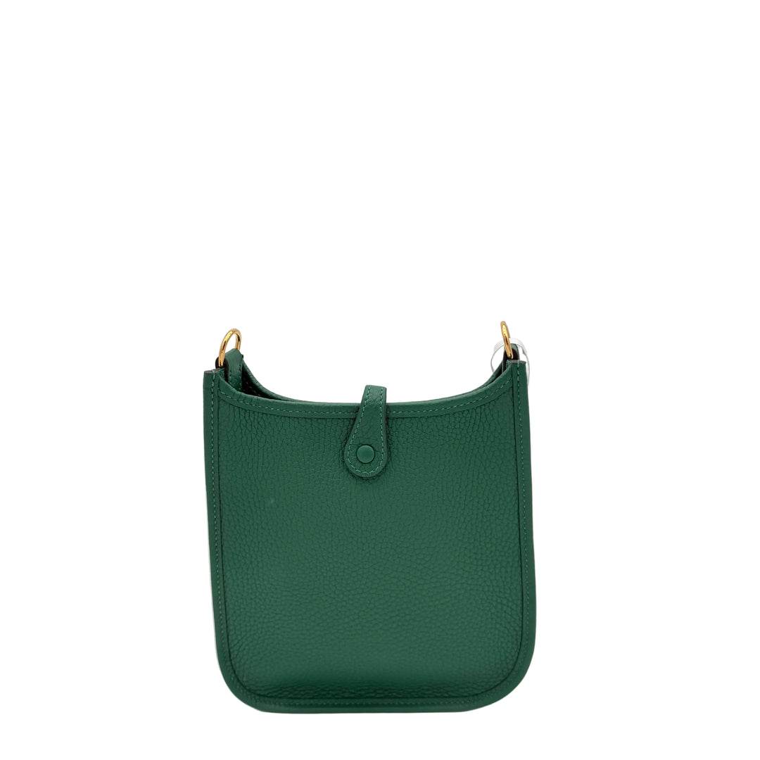 Hermes Mini Evelyne 16 Togo Leder Vert Vertigo Hardware Gold