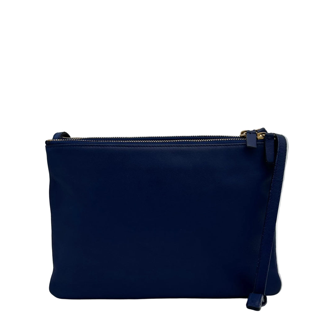 Celine Tasche Trio Leder Royal Blau Hardware Gold