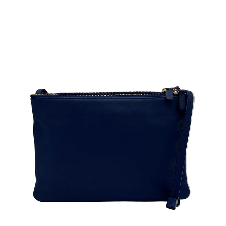 Celine Tasche Trio Leder Royal Blau Hardware Gold