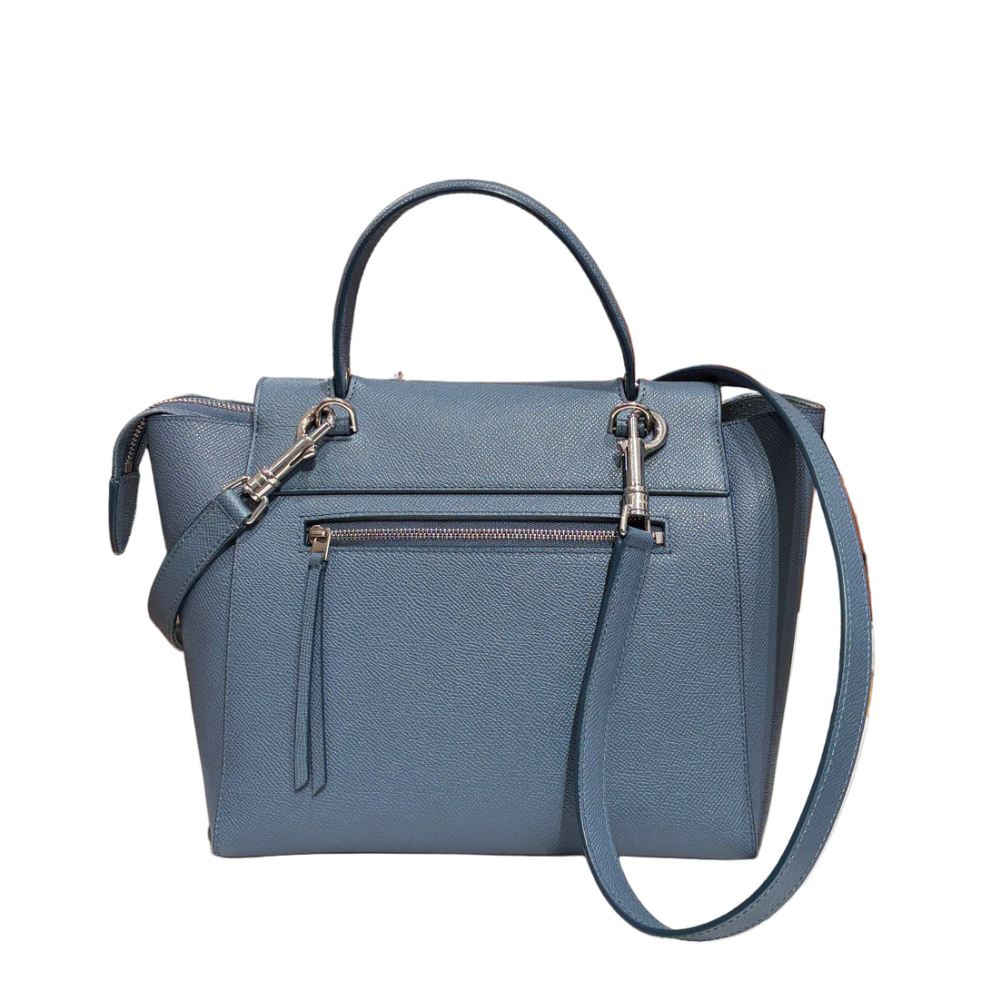 Celine Tasche Belt Bag Micro Leder Taubenblau Schulterriemen Hardware Silber
