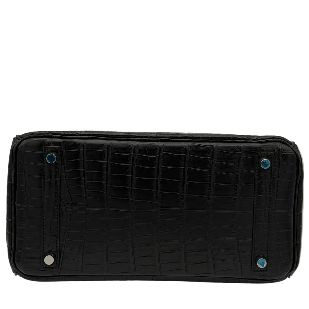 Hermes Birkin 30 matte Niloticus Leder schwarz Hardware Palladium