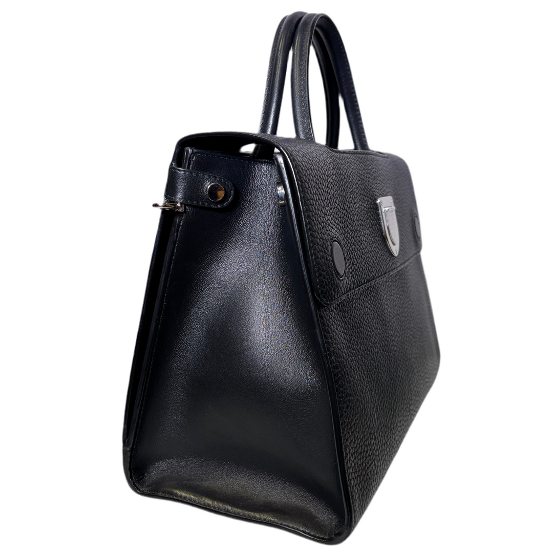 Dior Tasche Diorever Leder Schwarz Hardware Silber