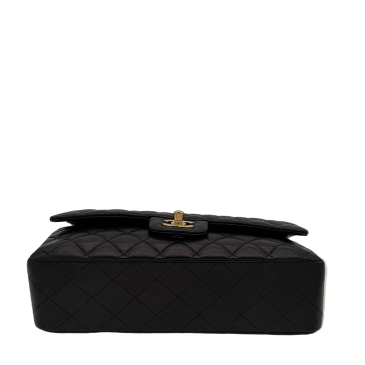 Chanel Tasche Timeless Double Flap Medium Nappa Leder Schwarz Hardware Gold