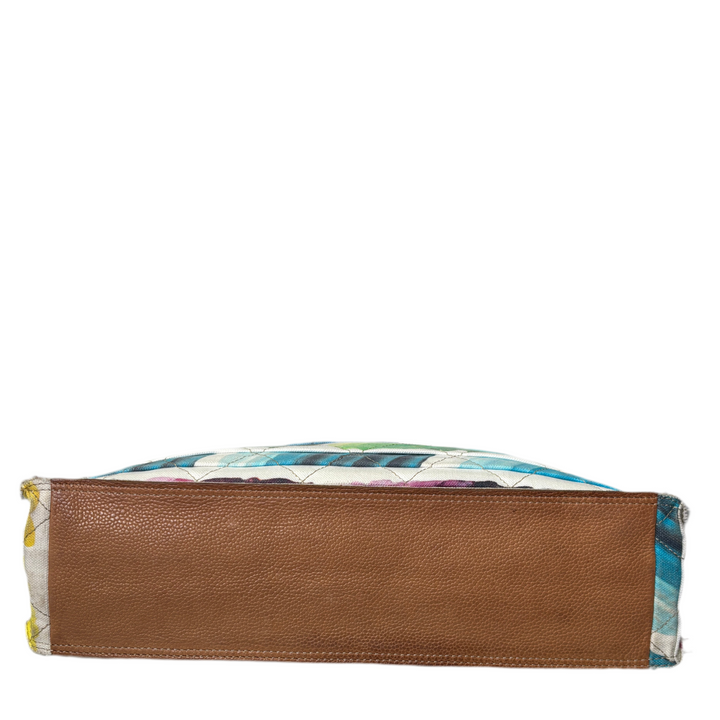 Chanel Tasche Canvas Leder Colorama Multicolor Hardware Silber