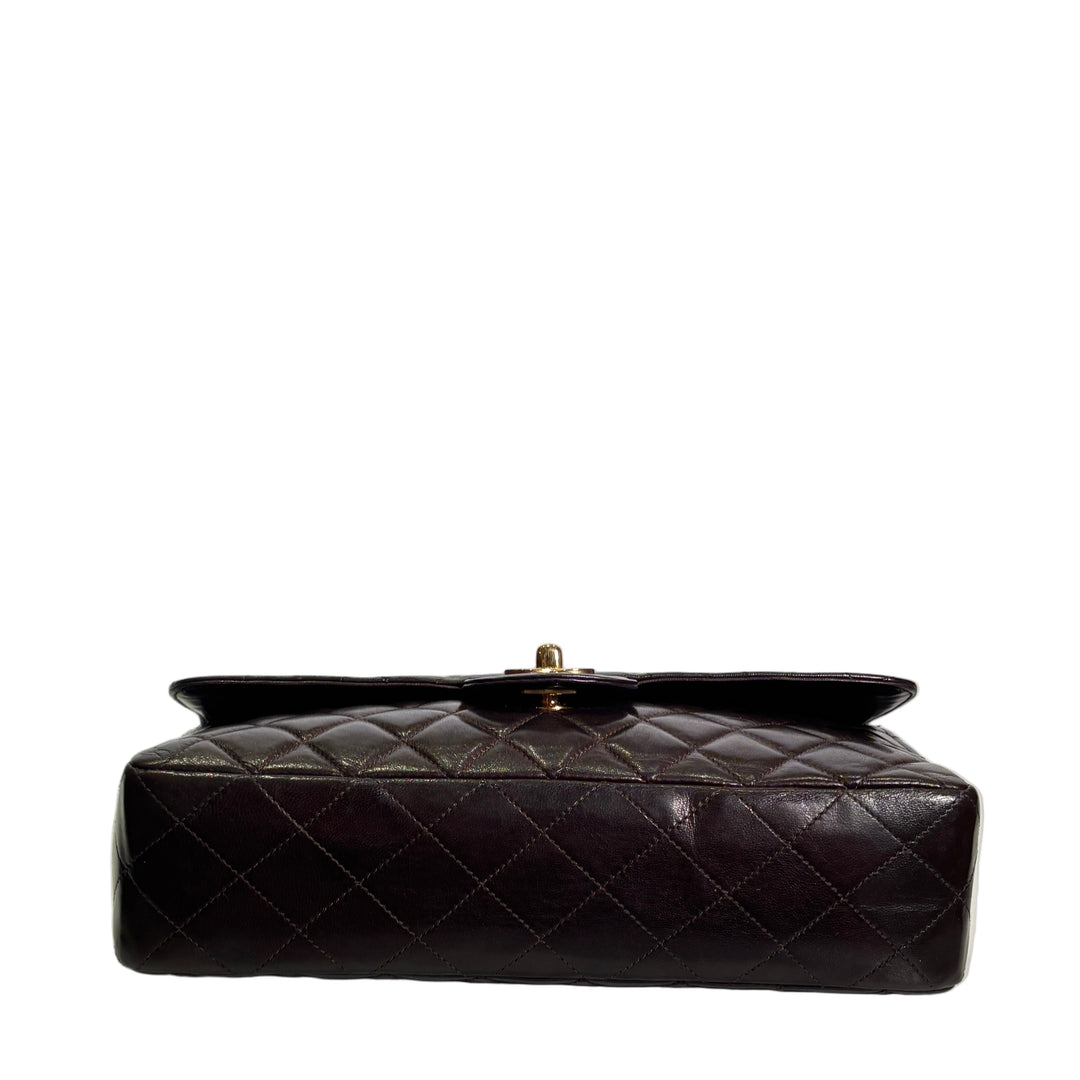 Chanel Tasche Coco Handle Lambskin Marrone HW Gold