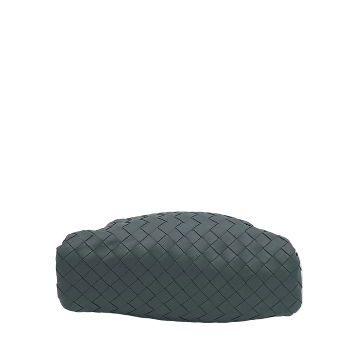 Bottega Veneta Pouch Small Leder Intrecciato Grau