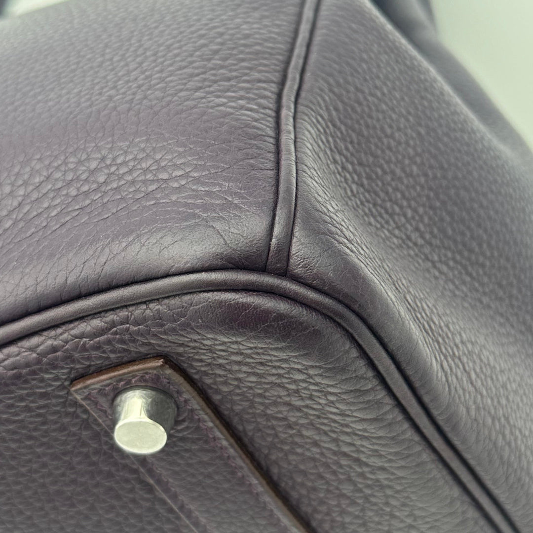 Hermes Tasche Birkin 35 Togo Leder Raisin Hardware  Palladium