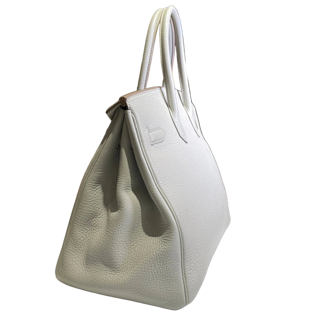 Hermes Birkin Club Birkin 35 Leder
Clemence/ Lizard Gris Perle Blanc
Mykonos HW Palladium O = 2011