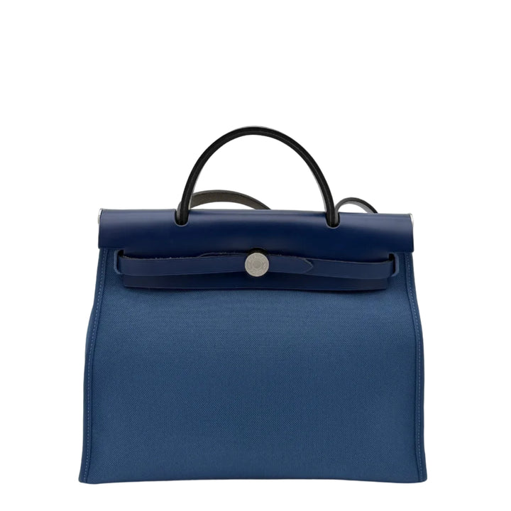 (Kopie) Hermes Herbag 31 Toile Militaire /
V Hunter/Laque Bleu saphir