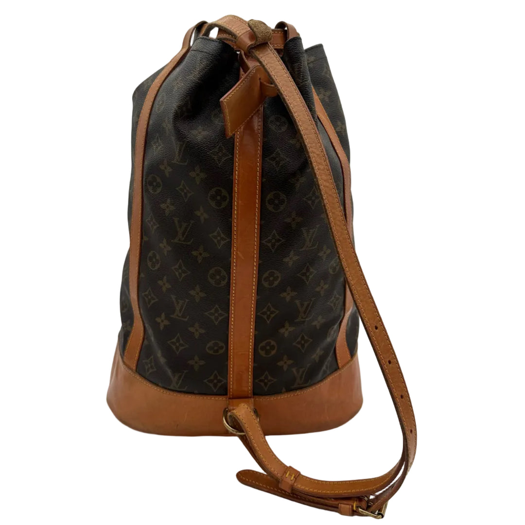 Louis Vuitton Tasche Randonnee Bucket Sling Bag GM Canvas Monogram Braun Vintage