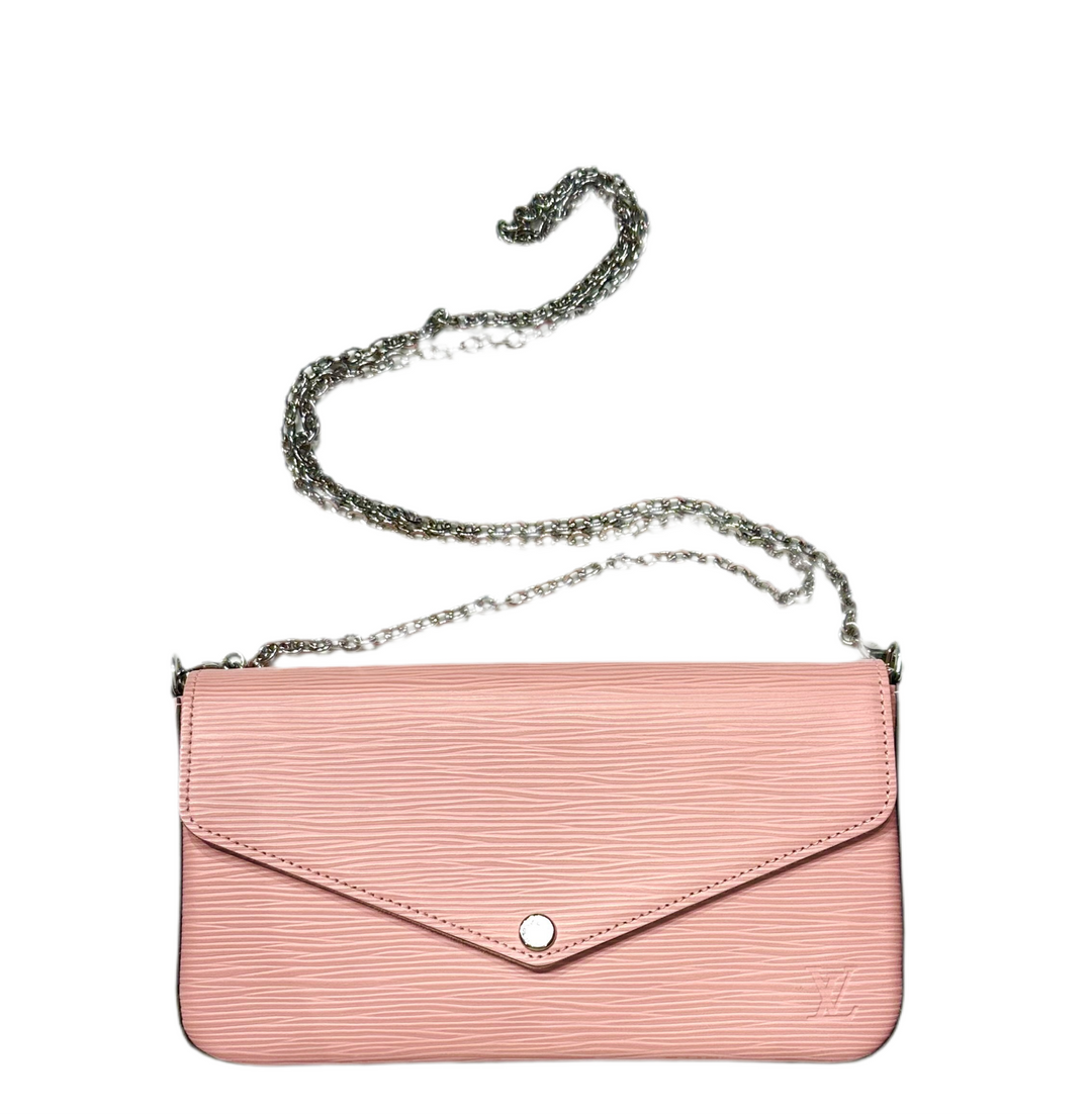 Louis Vuitton Pochette Felicie GM Epi Leder Rose mit Kettenschulterriemen