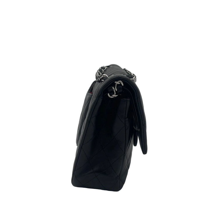 Chanel Tasche Timeless 11.12 Nappa Leder Schwarz Hardware Silber