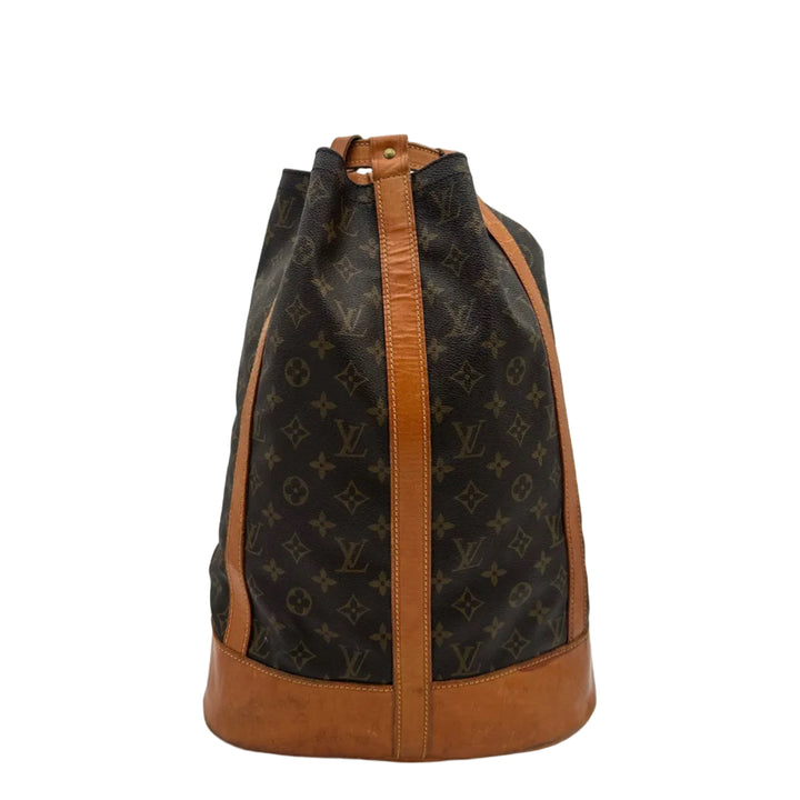 Louis Vuitton Tasche Randonnee Bucket Sling Bag GM Canvas Monogram Braun Vintage