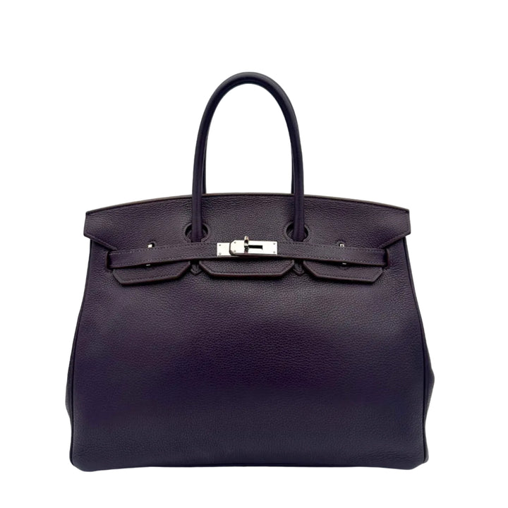 Hermes Tasche Birkin 35 Togo Leder Raisin Hardware  Palladium