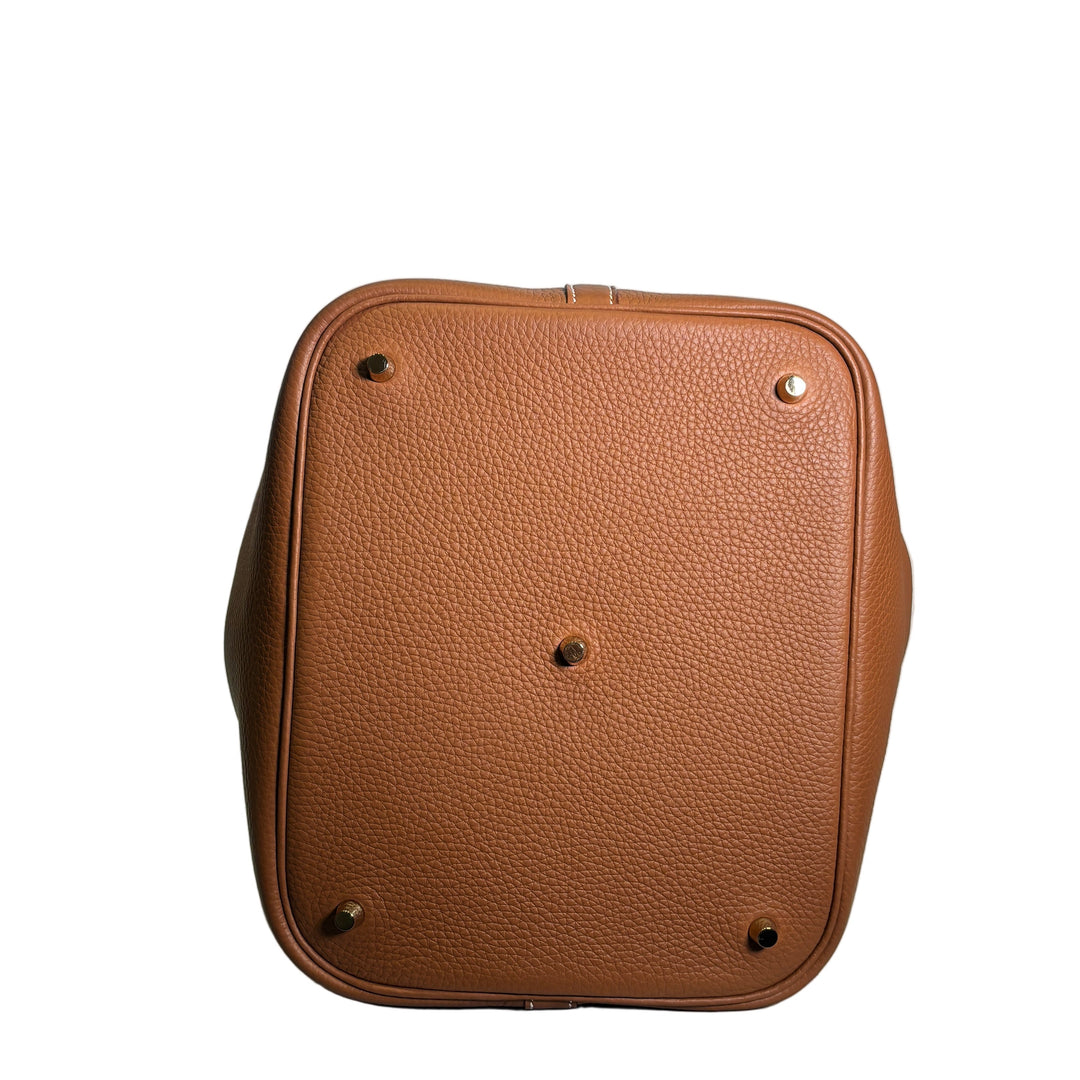 Hermes Picotin 26 Gold Clemence Leder Hardware Gold
