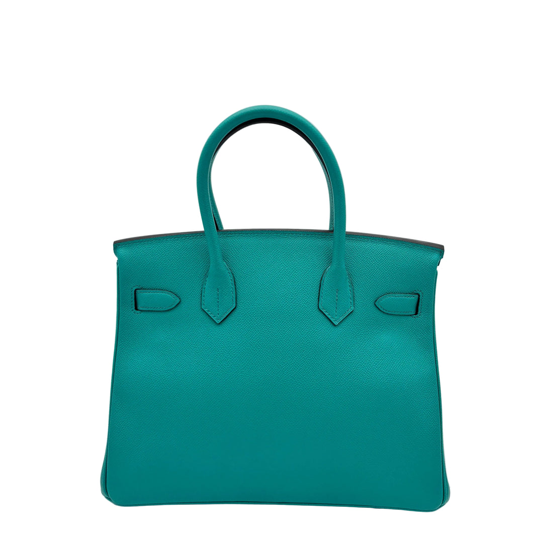 Hermes Birkin 30 Bleu Paon EpsomLeder Hardware Palladium