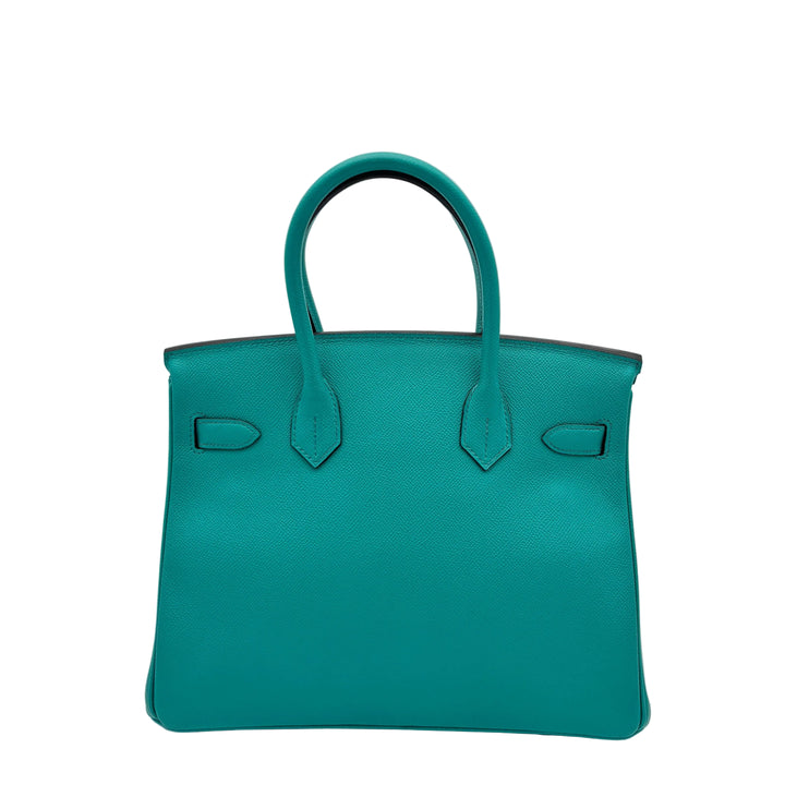 Hermes Birkin 30 Bleu Paon EpsomLeder Hardware Palladium