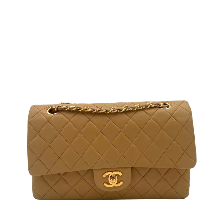 Chanel Tasche Timeless 11.12 Nappa Leder Beige Hardware Gold