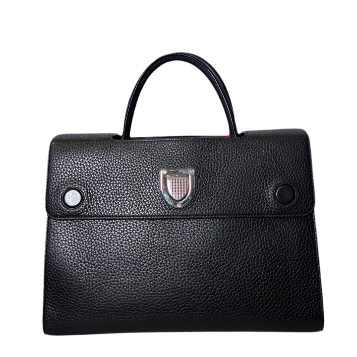 Dior Tasche Diorever Leder Schwarz Hardware Silber