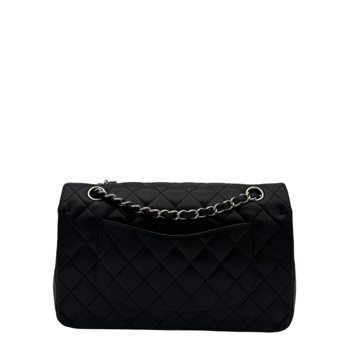 Chanel Timeless 11.12 Double Flap schwarz Nappa Leder Hardware Silber mit Karte 2009-2010