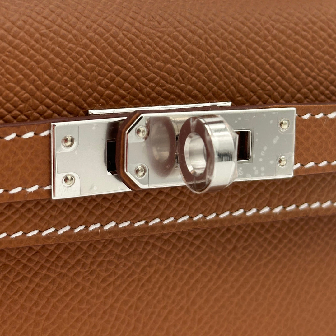 Hermes Mini Kelly 20 Epsom Gold Hardware Palladium
