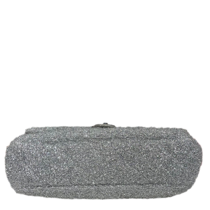 Chanel Tasche Timeless Pluto Glitter  Lurex Quilted Flap Stoff/Leder Grau Hardware Silber ID:24******=2017/2018