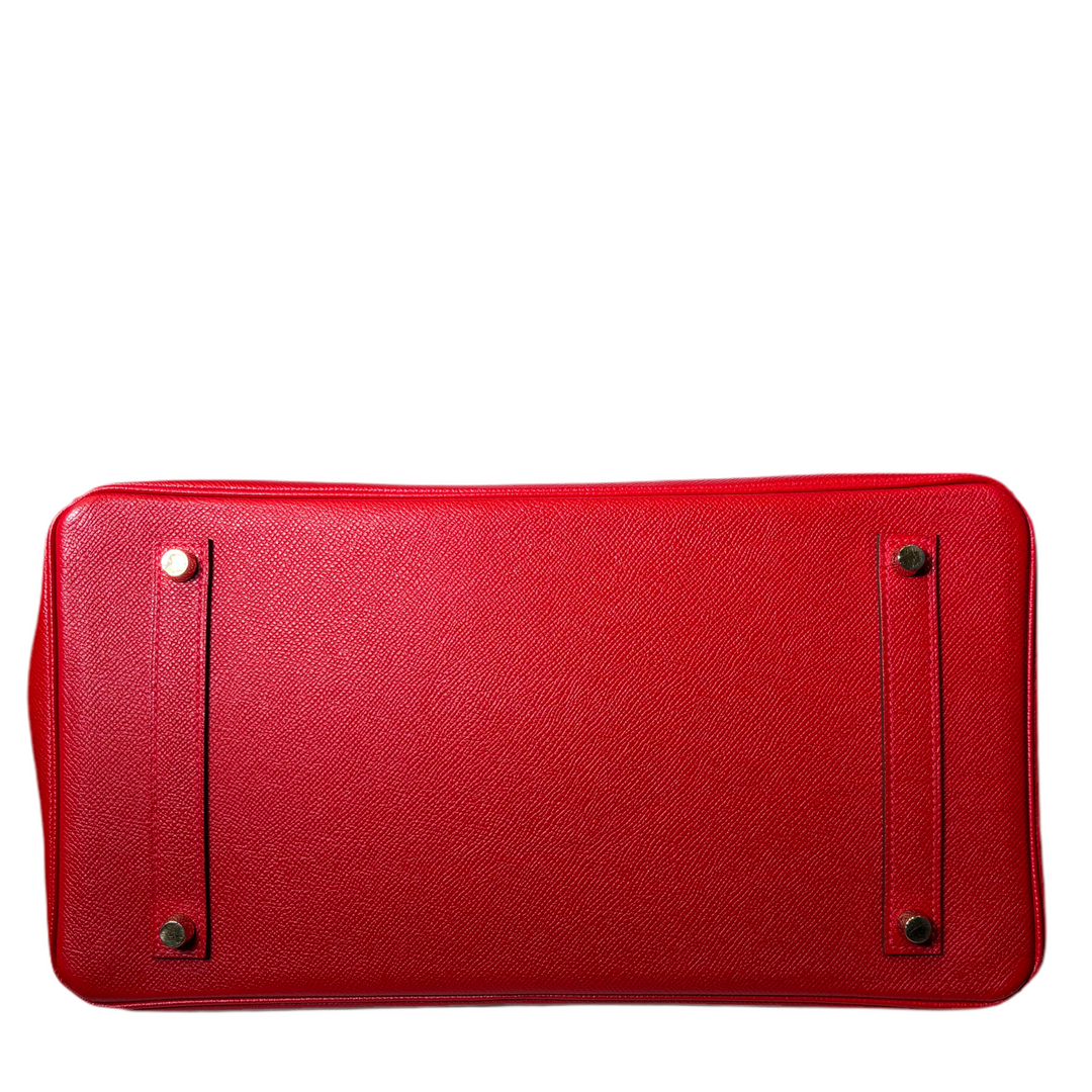 Hermes Birkin 35 Epsom Leder Rouge Casaque Hardware Gold