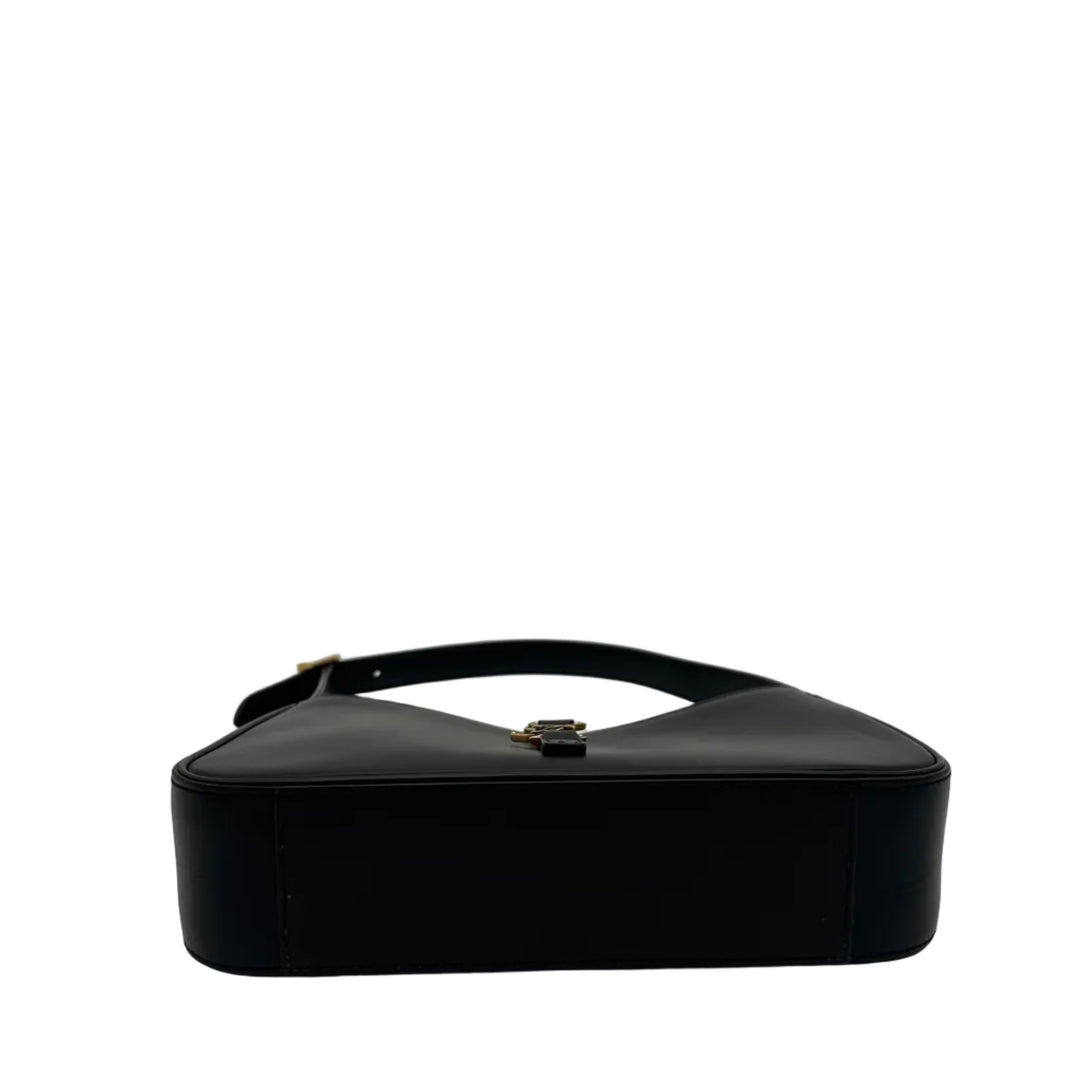 Saint Laurent Tasche Hobo Go Le 5 a 7 Leder Schwarz Hardware Gold
