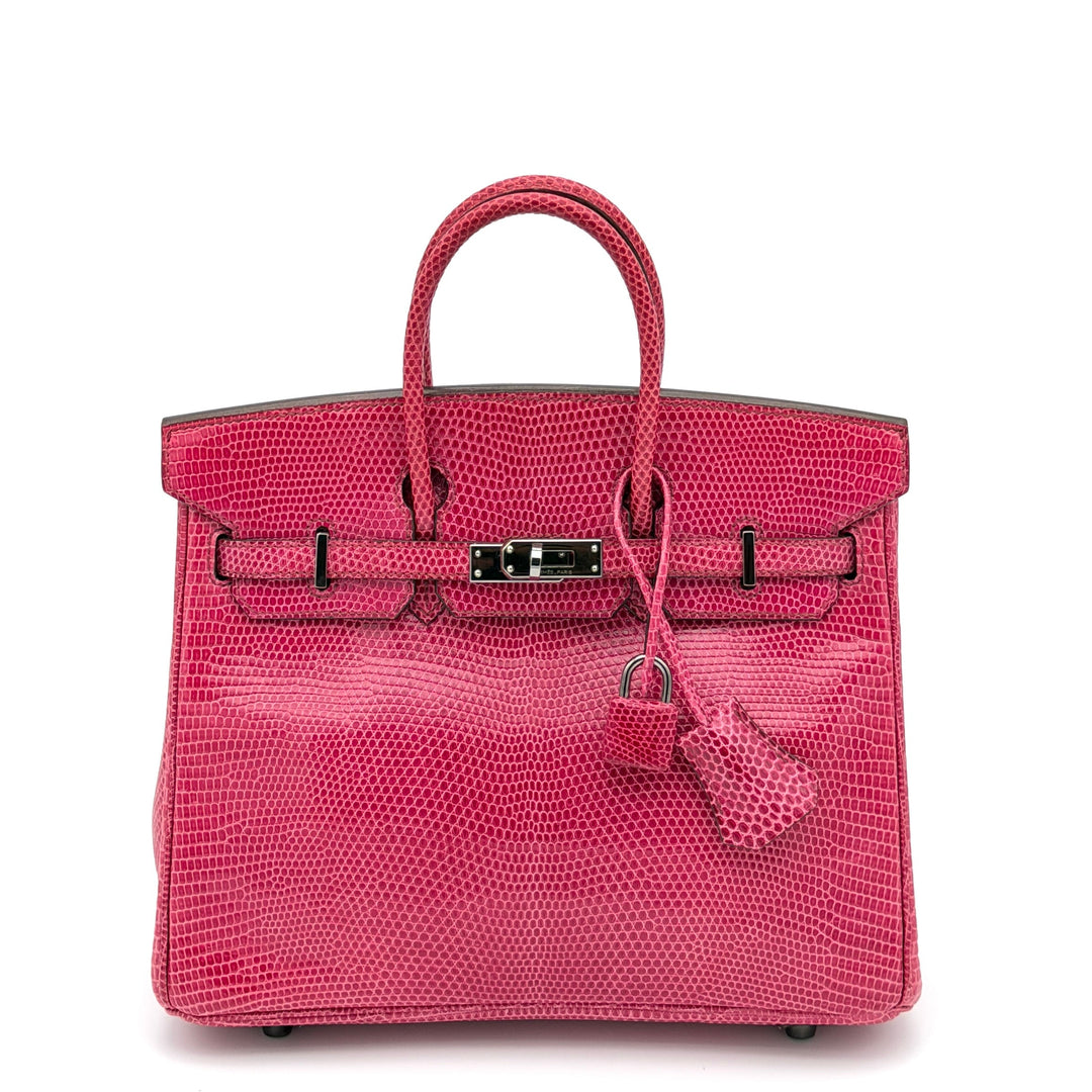 Hermes Birkin 25 Varanus Niloticus Rose Extreme Hardware Palladium K=2007