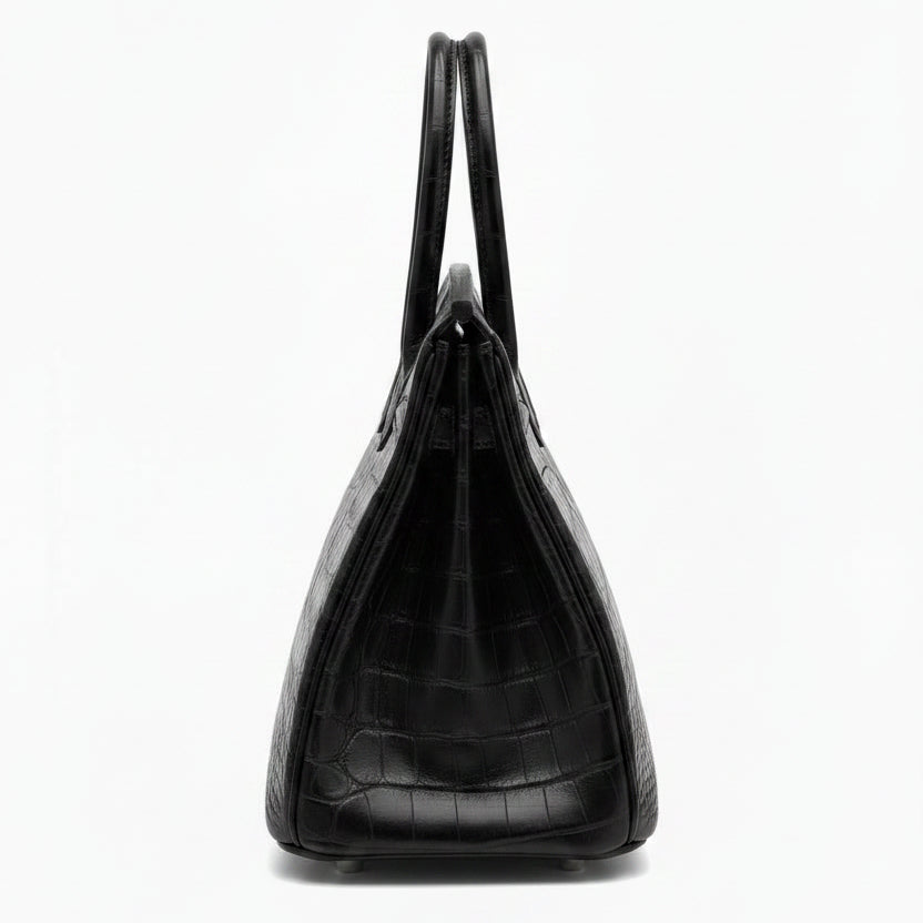 Hermes Birkin 30 matte Niloticus Leder schwarz Hardware Palladium