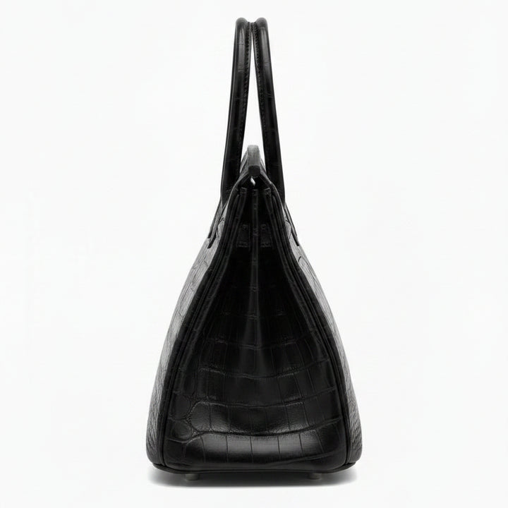 Hermes Birkin 30 matte Niloticus Leder schwarz Hardware Palladium