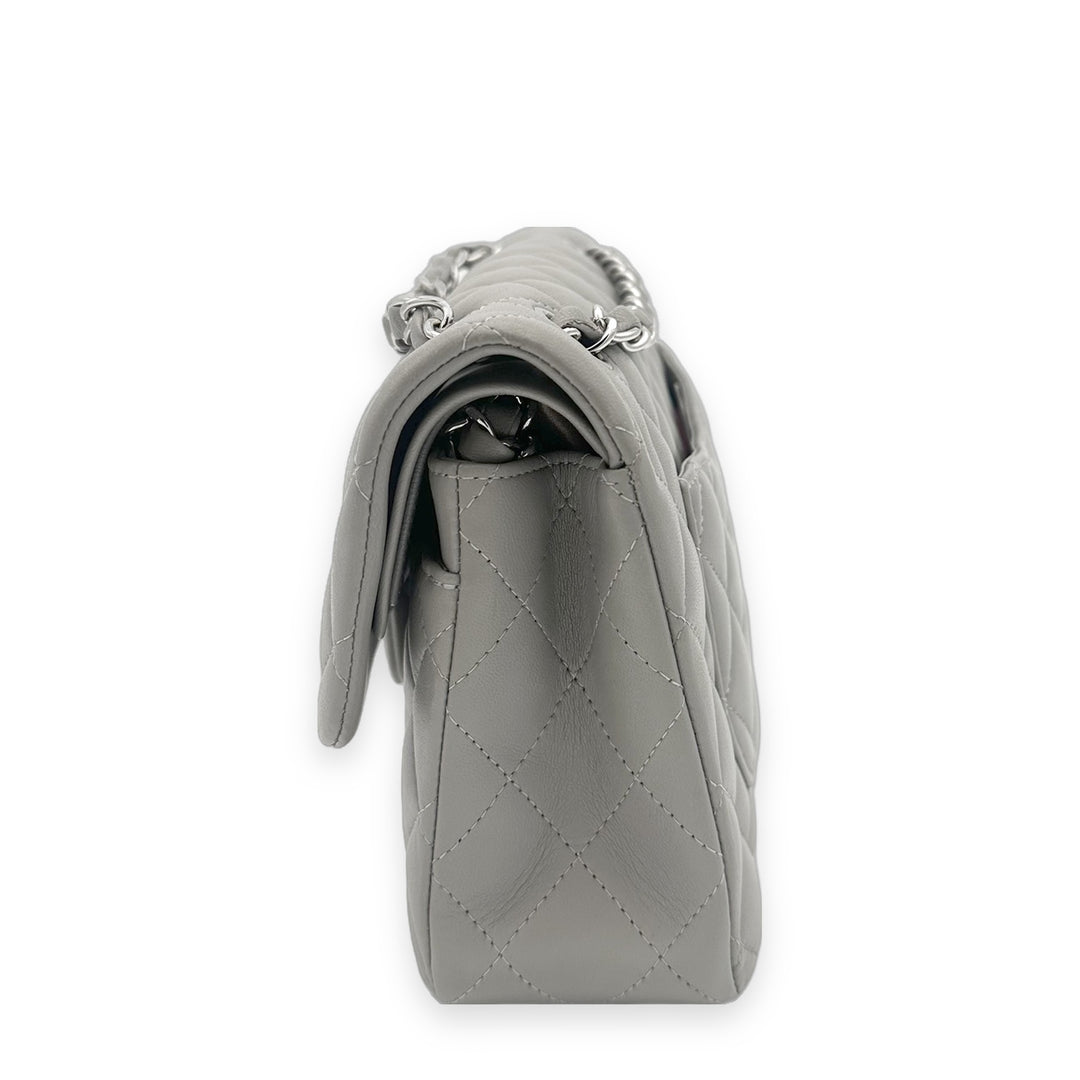 Chanel Tasche Timeless Small Lammleder Grau Hardware Silber