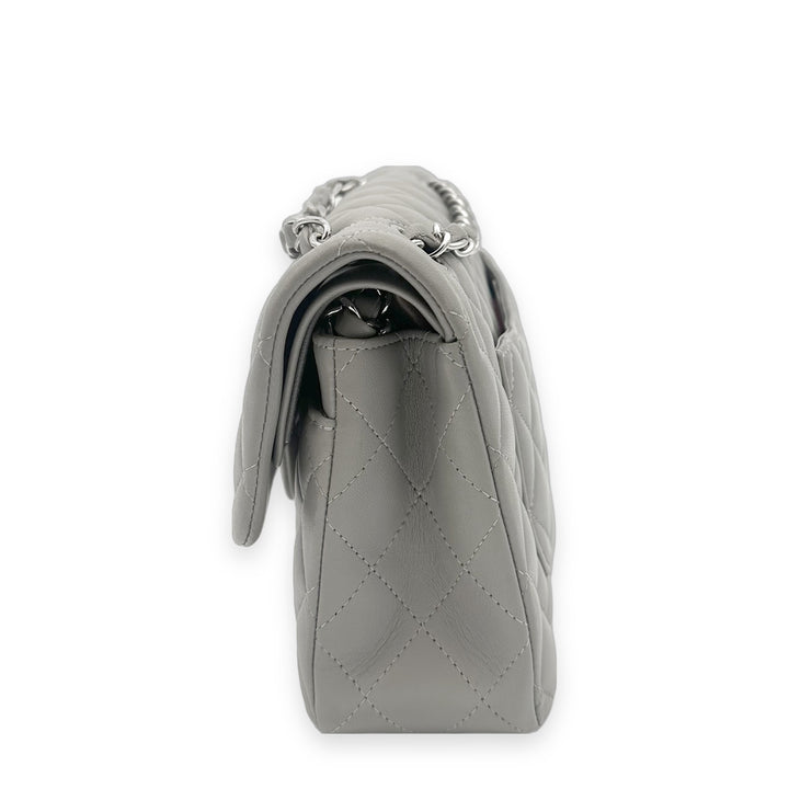 Chanel Tasche Timeless Small Lammleder Grau Hardware Silber