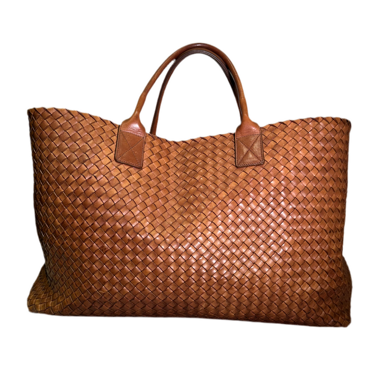 Bottega Veneta Cabat Shopper Leder Intrecciato Braun