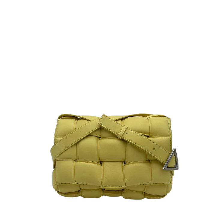 Bottega Veneta Tasche Padded Cassette Leder Lemon Hardware Silber