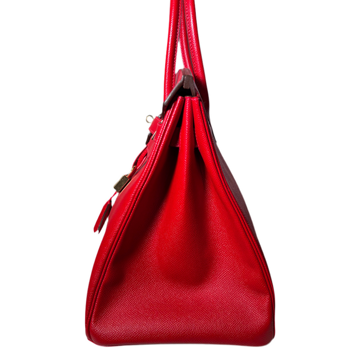 Hermes Birkin 35 Epsom Leder Rouge Casaque Hardware Gold