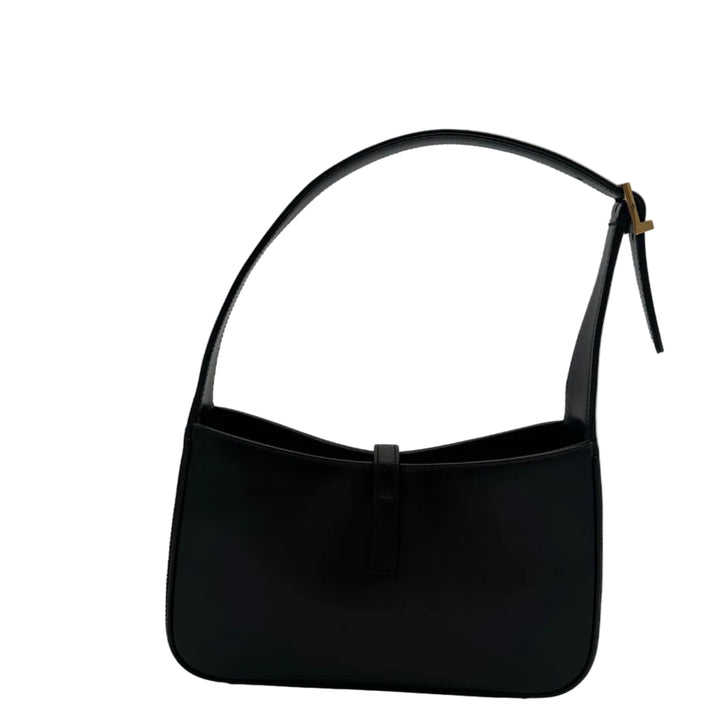 Saint Laurent Tasche Hobo Go Le 5 a 7 Leder Schwarz Hardware Gold