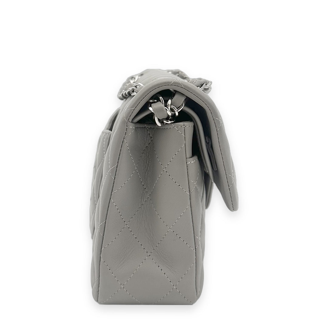 Chanel Tasche Timeless Small Lammleder Grau Hardware Silber