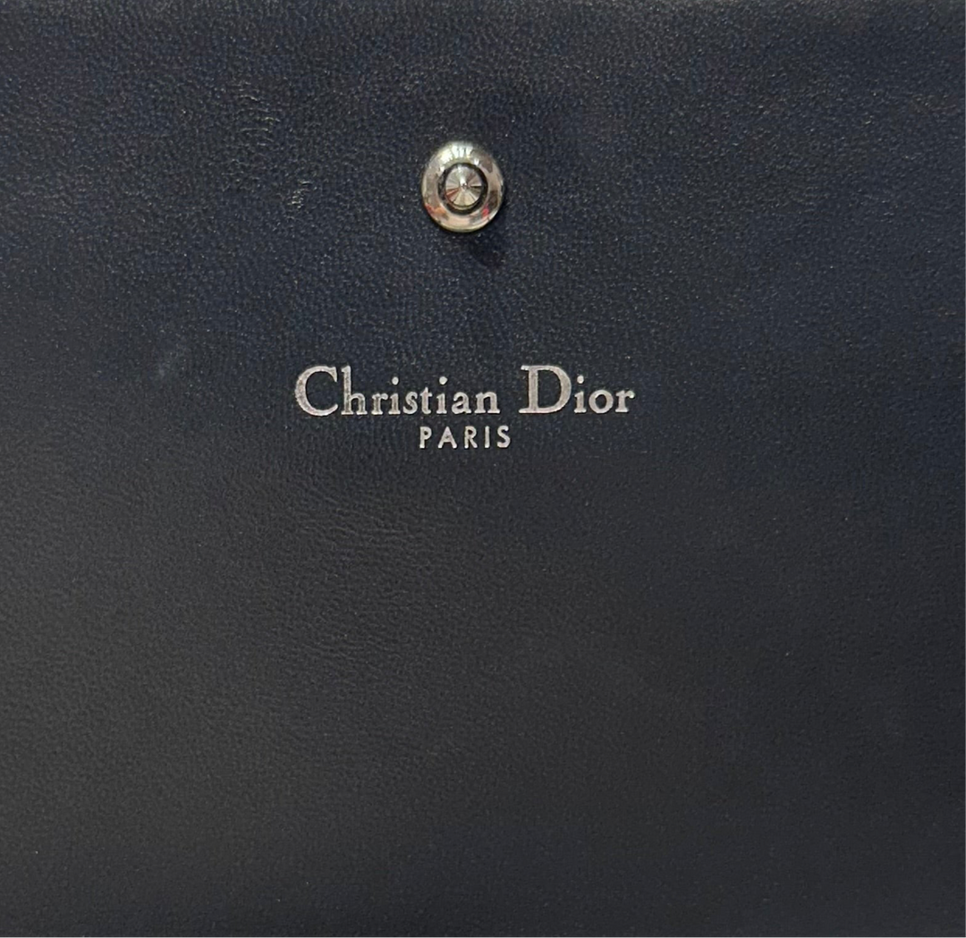 Christian Dior Clutch Diorama WOC Silber HW Silber mit Schulterkette