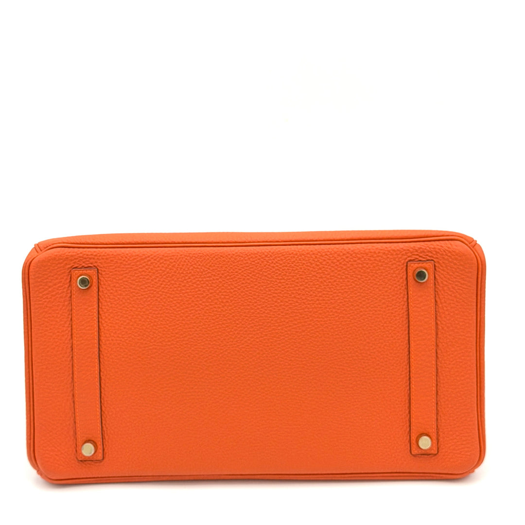 Hermes Birkin 35 Leder Togo Orange Hardware Gold 2012