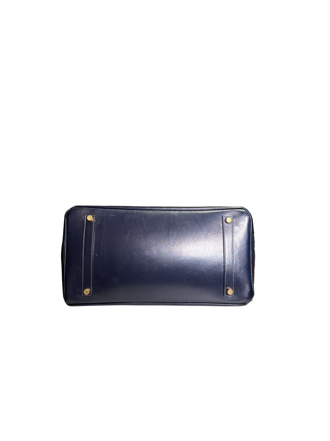 Hermes Birkin 35 Box Leder Dunkelblau Hardware Gold