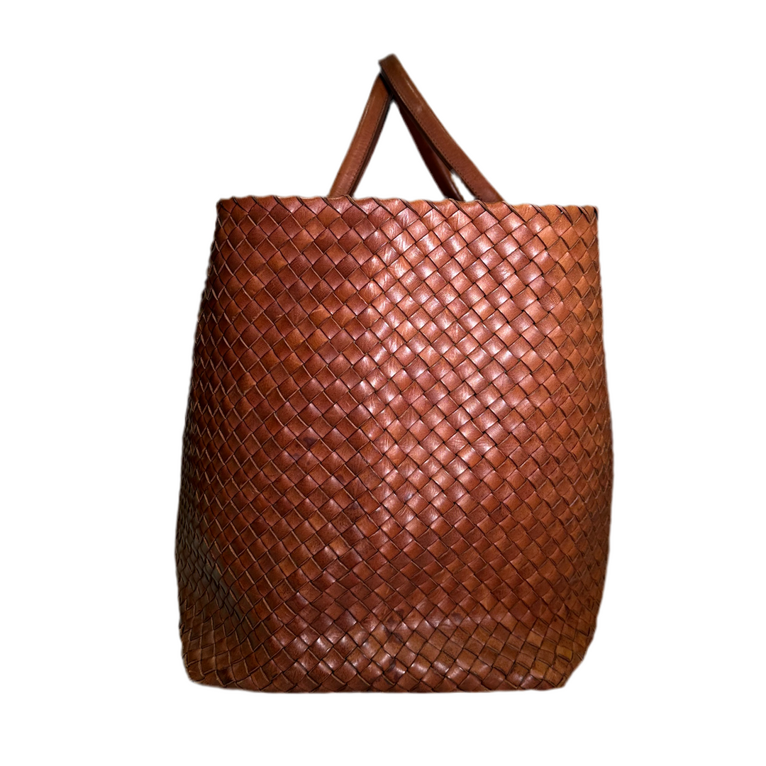 Bottega Veneta Cabat Shopper Leder Intrecciato Braun