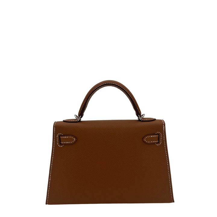 Hermes Mini Kelly 20 Epsom Gold Hardware Palladium